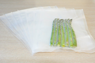 Use our vacuum sealer bags for your vacuum sealer. Our embossed bags, sometimes referred to as food channel bags are available in many sizes. Measures 25 x 25cms 