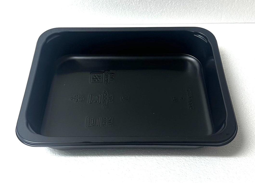 Black CPET 800ml Food Tray Container