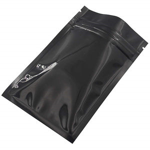 Black Myler Bag With Ziplock for food storage