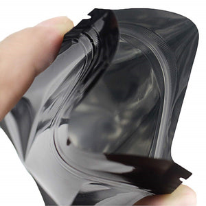 Black Foil Myler Bags (Ziplock)