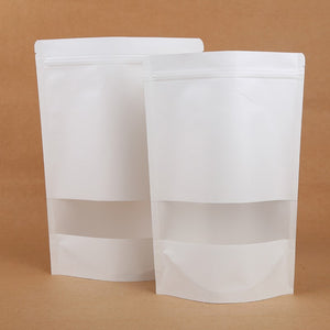 White Kraft Stand Up Pouch