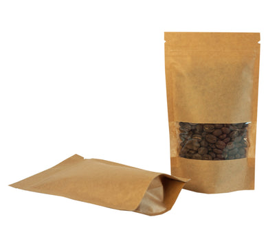 Kraft Stand Up Pouch With Window